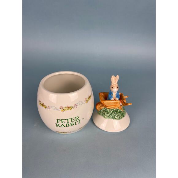 Vintage Teleflora Beatrix Potter Canister Peter Cottontail Jar 2003 - Picture 5 of 6